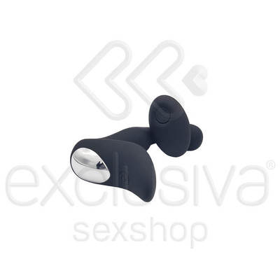 Foto 2 do produto Estimulador de Próstata e Períneo em Silicone com 9 Modos de Vibração e Controle Remoto - S-Hande Landy-RCT | 12,5 x 3 cm