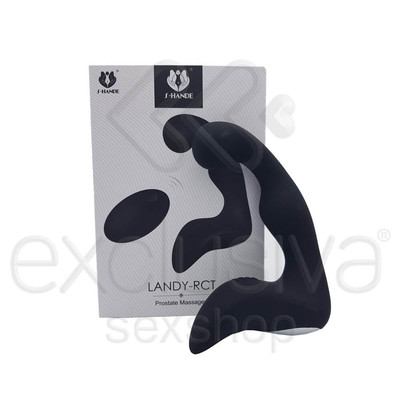 Foto 1 do produto Estimulador de Próstata e Períneo em Silicone com 9 Modos de Vibração e Controle Remoto - S-Hande Landy-RCT | 12,5 x 3 cm