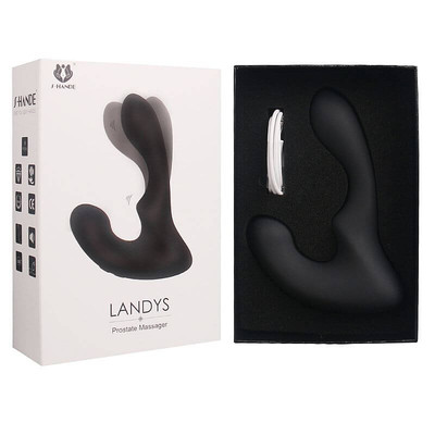 Foto 2 do produto Estimulador de Próstata e Períneo em Silicone com 9 Modos de Vibração e Movimentos - 10,3 x 3 cm | S-Hande Landys