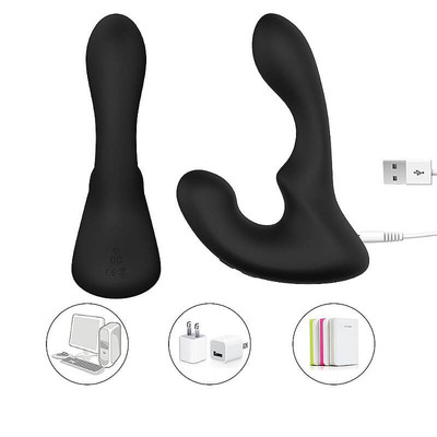 Foto 3 do produto Estimulador de Próstata e Períneo em Silicone com 9 Modos de Vibração e Movimentos - 10,3 x 3 cm | S-Hande Landys