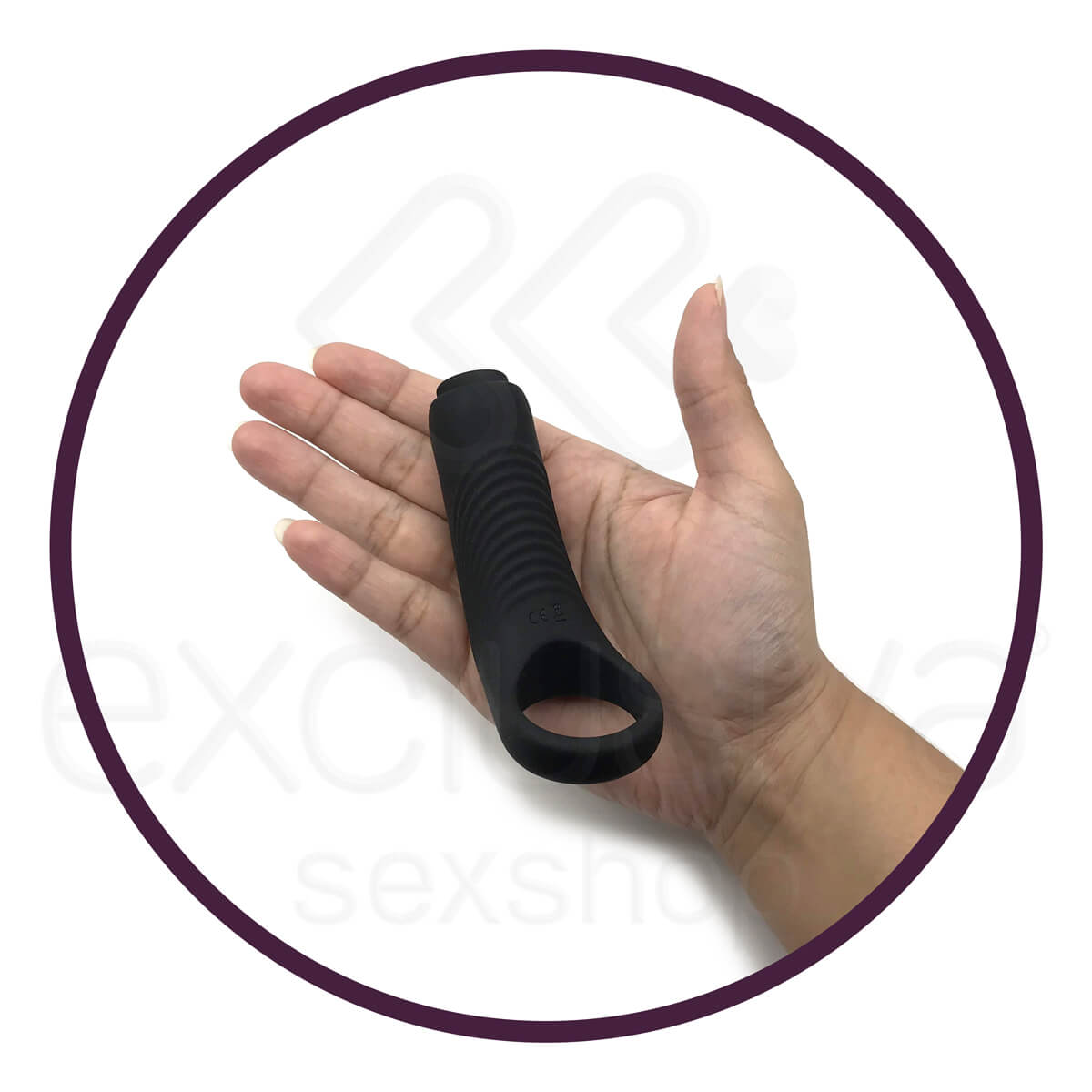 Anel Peniano com Estimulador de Clítoris Recarregável e 9 Modos de Vibração - S-Hande Lure - 10 x 3,6 cm - 4