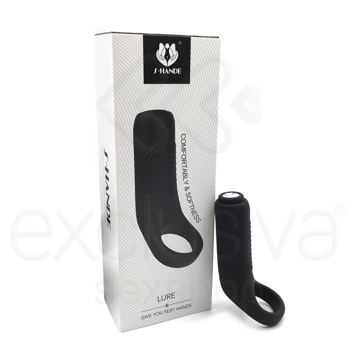 Anel Peniano com Estimulador de Clítoris Recarregável e 9 Modos de Vibração - S-Hande Lure - 10 x 3,6 cm - 1