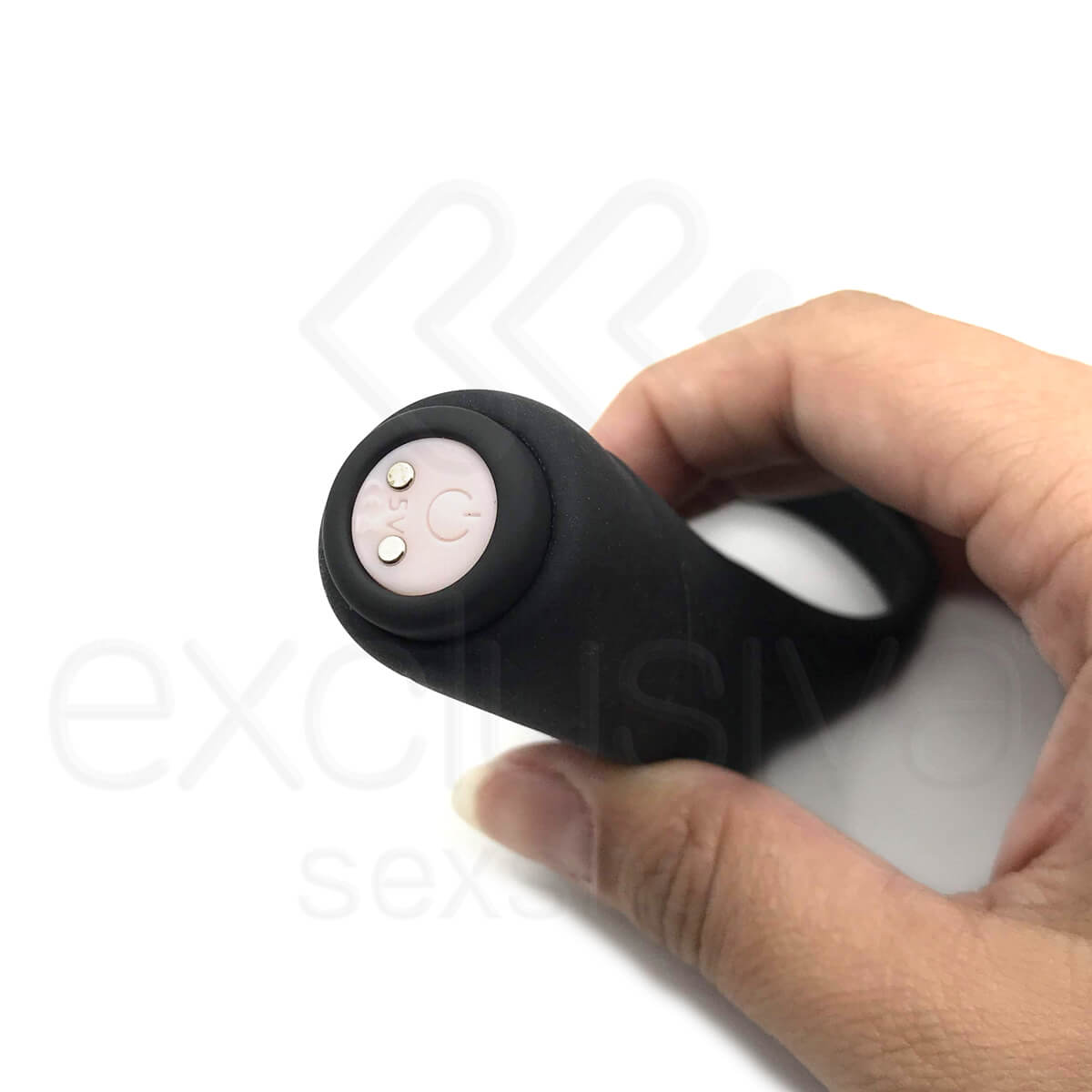 Anel Peniano com Estimulador de Clítoris Recarregável e 9 Modos de Vibração - S-Hande Lure - 10 x 3,6 cm - 3