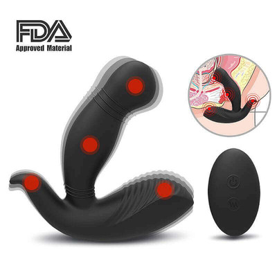 Foto 2 do produto S-Hande Megatron-RCT - Plug Anal Estimulador de Próstata e Períneo Recarregável em Silicone com 9 Modos de Vibrações, Controle Remoto Sem Fio e IPX7 À Prova De Água - 12 x 3 cm
