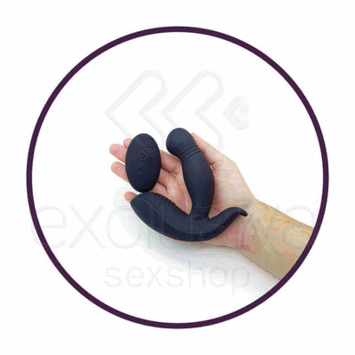 S-Hande Megatron-RCT - Plug Anal Estimulador de Próstata e Períneo Recarregável em Silicone com 9 Modos de Vibrações, Controle Remoto Sem Fio e IPX7 À Prova De Água - 12 x 3 cm