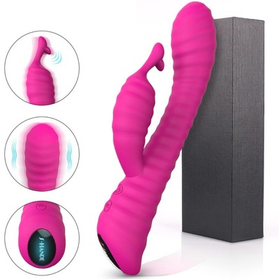 Foto 1 do produto Vibrador Estimulador de Clítoris e Ponto G com 9 Modos de Vibração e Recarregável - S-Hande Moonlight | 21 x 3,5 cm | Disponível em 2 Cores