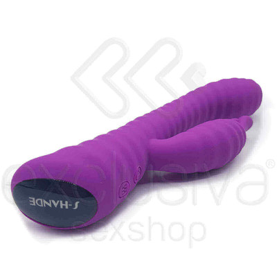 Foto 5 do produto Vibrador Estimulador de Clítoris e Ponto G com 9 Modos de Vibração e Recarregável - S-Hande Moonlight | 21 x 3,5 cm | Disponível em 2 Cores