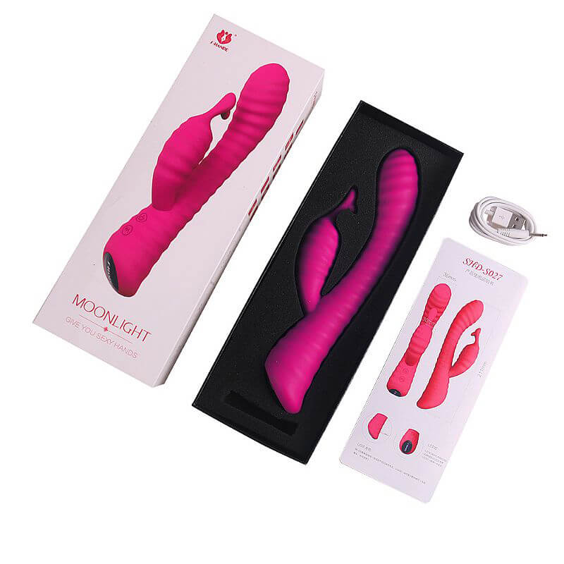 Vibrador Estimulador de Clítoris e Ponto G com 9 Modos de Vibração e Recarregável - S-Hande Moonlight | 21 x 3,5 cm | Disponível em 2 Cores - 2