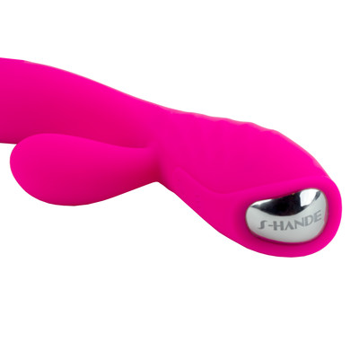 Foto 6 do produto Vibrador Estimulador de Ponto G e Clítoris em Silicone com 9 Modos de Vibração, Resistente à Água e Recarregável - S-Hande Muses | 13 x 3,3 cm | Disponível em 2 Cores