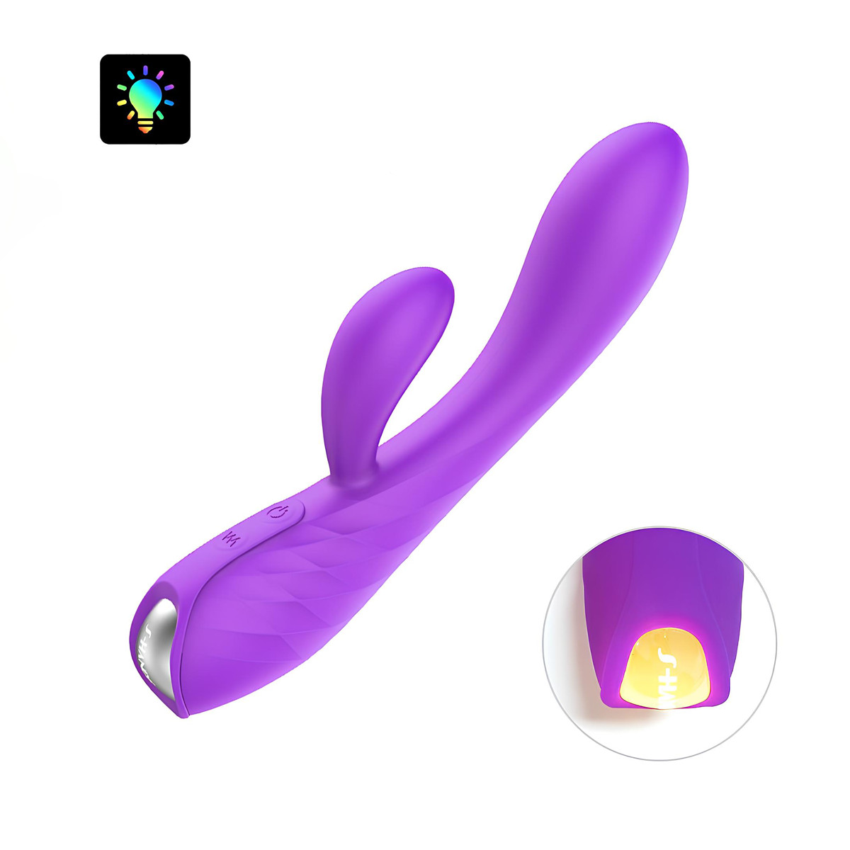 Vibrador Estimulador de Ponto G e Clítoris em Silicone com 9 Modos de Vibração, Resistente à Água e Recarregável - S-Hande Muses | 13 x 3,3 cm | Disponível em 2 Cores - 3