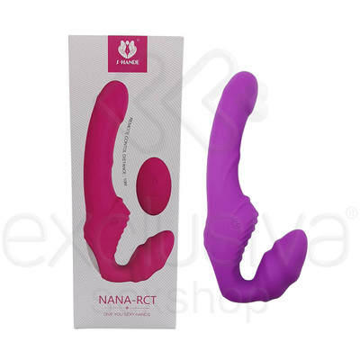 Foto 3 do produto S-Hande Nana-RCT - Strap On Recarregável sem Cinta, Feito em Silicone com 9 Modos de Vibrações e Controle Remoto sem Fio - 21,5 x 3 cm | Disponível em 2 Cores