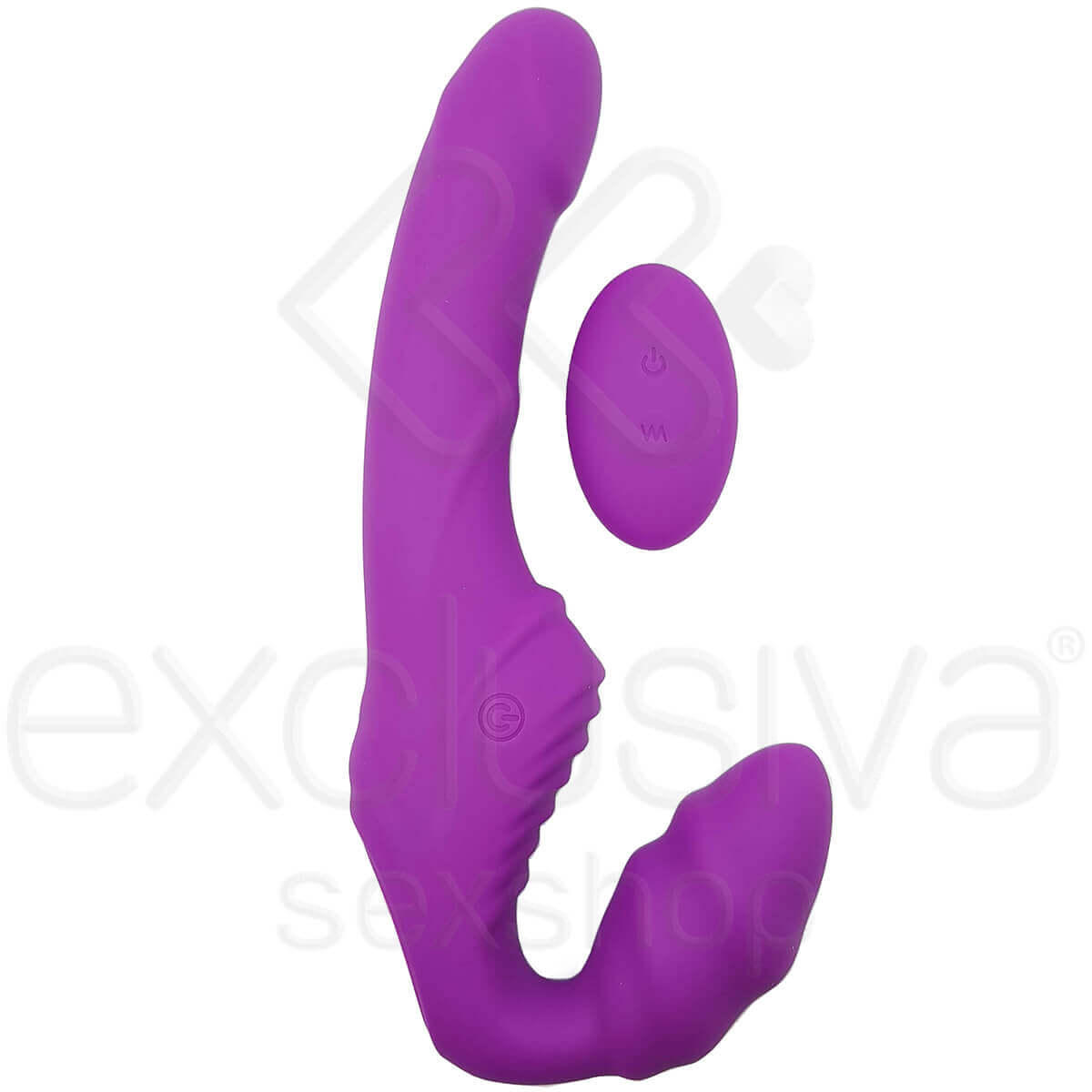 S-Hande Nana-RCT - Strap On Recarregável sem Cinta, Feito em Silicone com 9 Modos de Vibrações e Controle Remoto sem Fio - 21,5 x 3 cm | Disponível em 2 Cores - 2