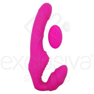 Foto 1 do produto S-Hande Nana-RCT - Strap On Recarregável sem Cinta, Feito em Silicone com 9 Modos de Vibrações e Controle Remoto sem Fio - 21,5 x 3 cm | Disponível em 2 Cores