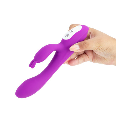 Vibrador Rabbit em Silicone com Aquecimento e 9 Modos de Vibrações - S-Hande Naughty | 12 x 3,3 cm | Disponível em 2 Cores