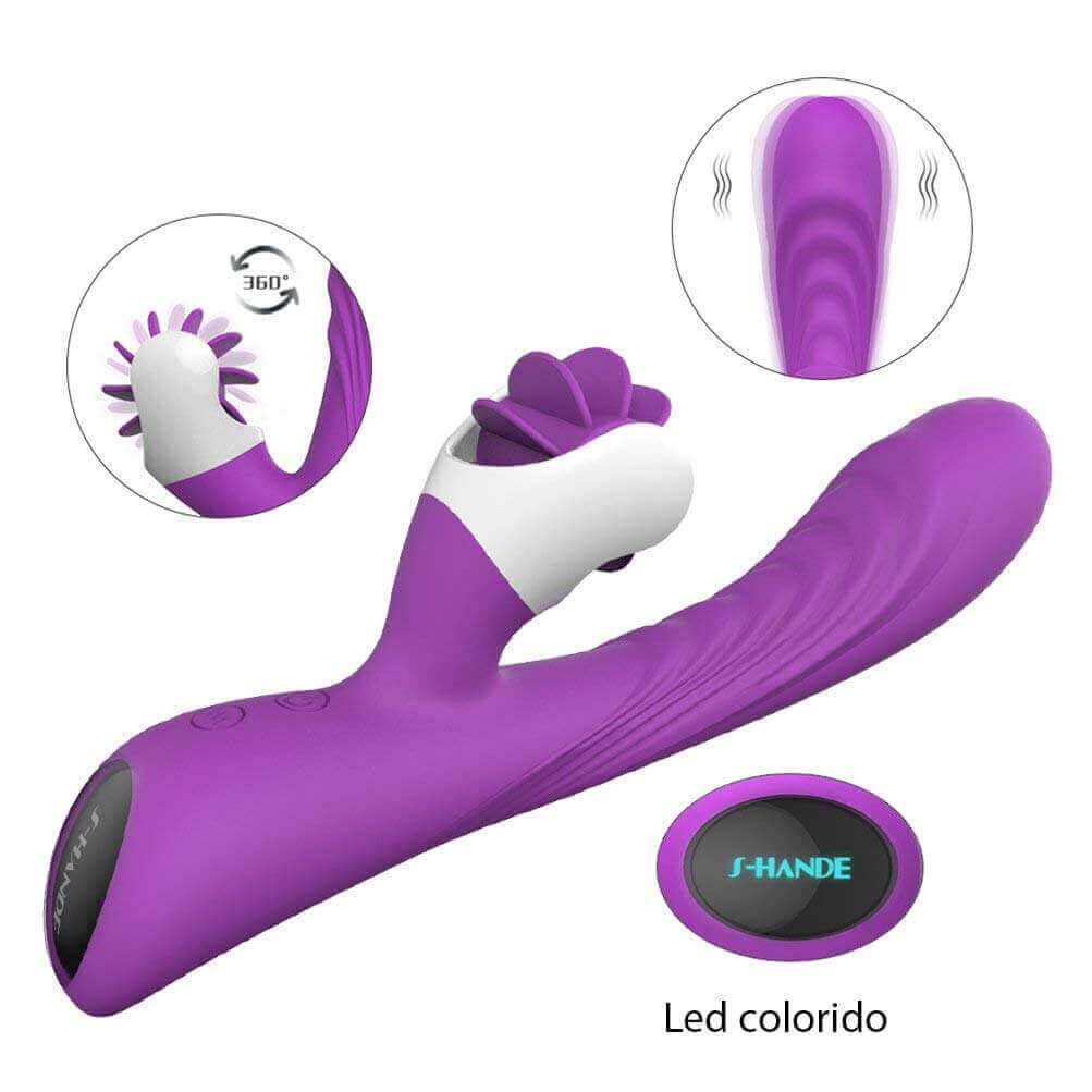 Vibrador Estimulador de Ponto G e Clítoris Recarregável com 9 Modos de Vibrações e 6 Modos de Rotação - S-Hande Nymph | Disponível em 2 Cores - 6