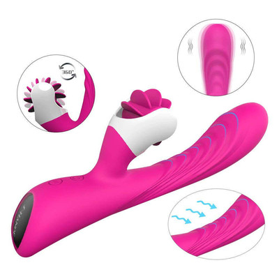 Foto 1 do produto Vibrador Estimulador de Ponto G e Clítoris Recarregável com 9 Modos de Vibrações e 6 Modos de Rotação - S-Hande Nymph | Disponível em 2 Cores