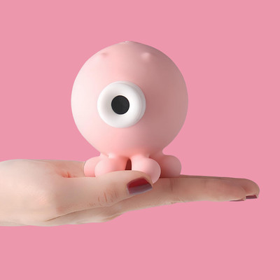 Estimulador de Clítoris em Forma de Polvo com 10 Intensidades de Sucção e Recarregável via Cabo USB - S-Hande Octopi