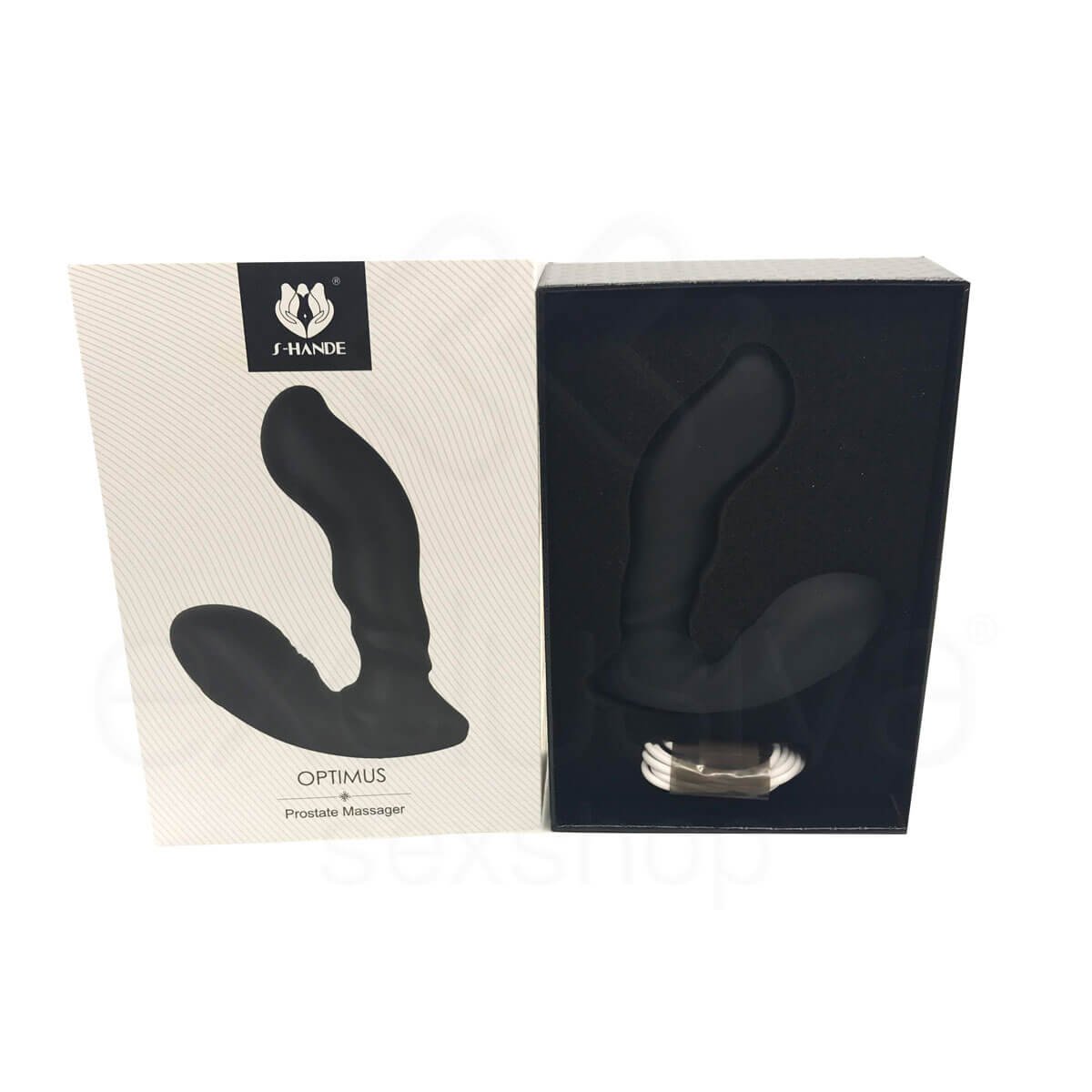 Estimulador de Próstata e Períneo com 9 Modos de Vibrações, Recarregável, IPX7 - S-Hande Optimus-RCT - 12,5 x 2,5 cm - 2