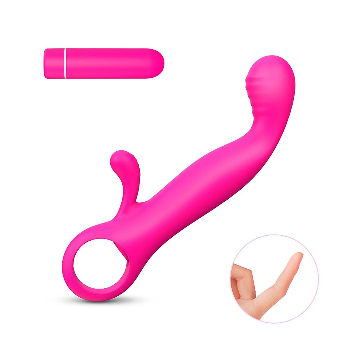 Vibrador Estimulador de Ponto G e Clítoris com 9 Modos de Vibrações e Resistente à Água - S-Hande Orifinger | 10 x 2,3 cm | Disponível em 2 Cores - 4