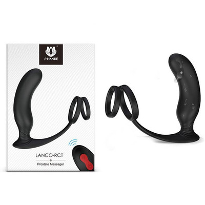 S-Hande Lanco-RCT - Plug Anal Estimulador de Próstata Recarregável, Feito em Silicone com 9 Modos de Vibrações, IPX7 e Controle Remoto sem Fio - 12 x 2,8 cm