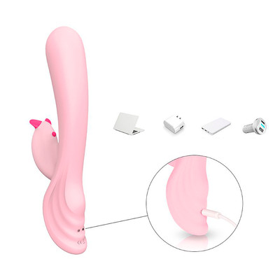 Foto 7 do produto Vibrador Estimulador de Ponto G e Clítoris em Silicone com 9 Modos de Vibração - S-Hande Plume