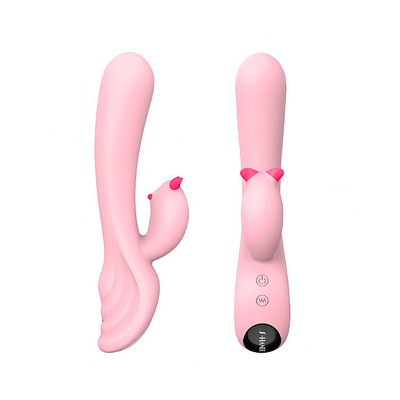 Foto 1 do produto Vibrador Estimulador de Ponto G e Clítoris em Silicone com 9 Modos de Vibração - S-Hande Plume