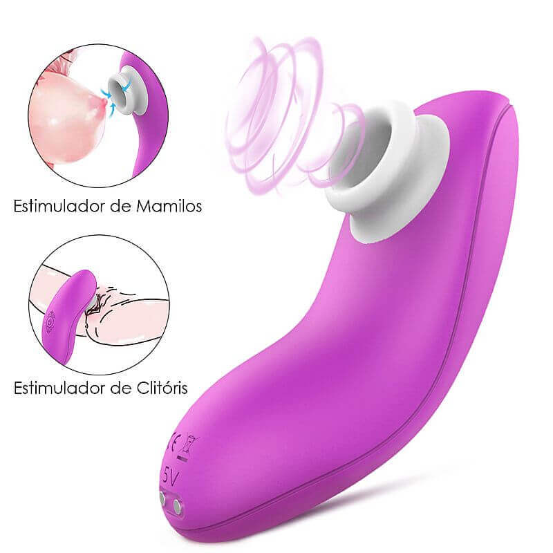 Vibrador Estimulador Clitoriano Recarregável com 10 Modos de Pulsação - S-Hande Pluse | 10 x 3,5 cm | Disponível em 3 Cores - 7