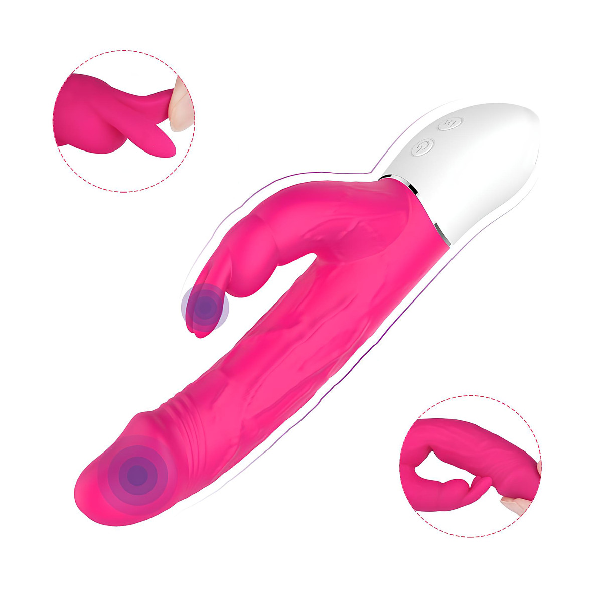 Vibrador Estimulador de Ponto G e Clítoris em Silicone e 9 Modos de Vibrações - S-Hande Radi | 11 x 3,3 cm | Disponível em 2 Cores - 8