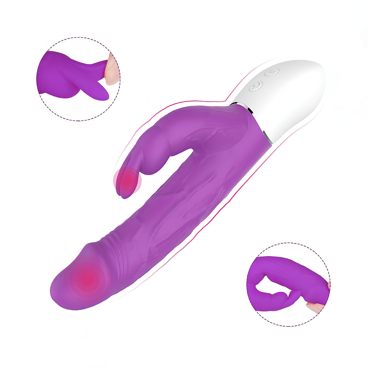 Vibrador Estimulador de Ponto G e Clítoris em Silicone e 9 Modos de Vibrações - S-Hande Radi | 11 x 3,3 cm | Disponível em 2 Cores - 4