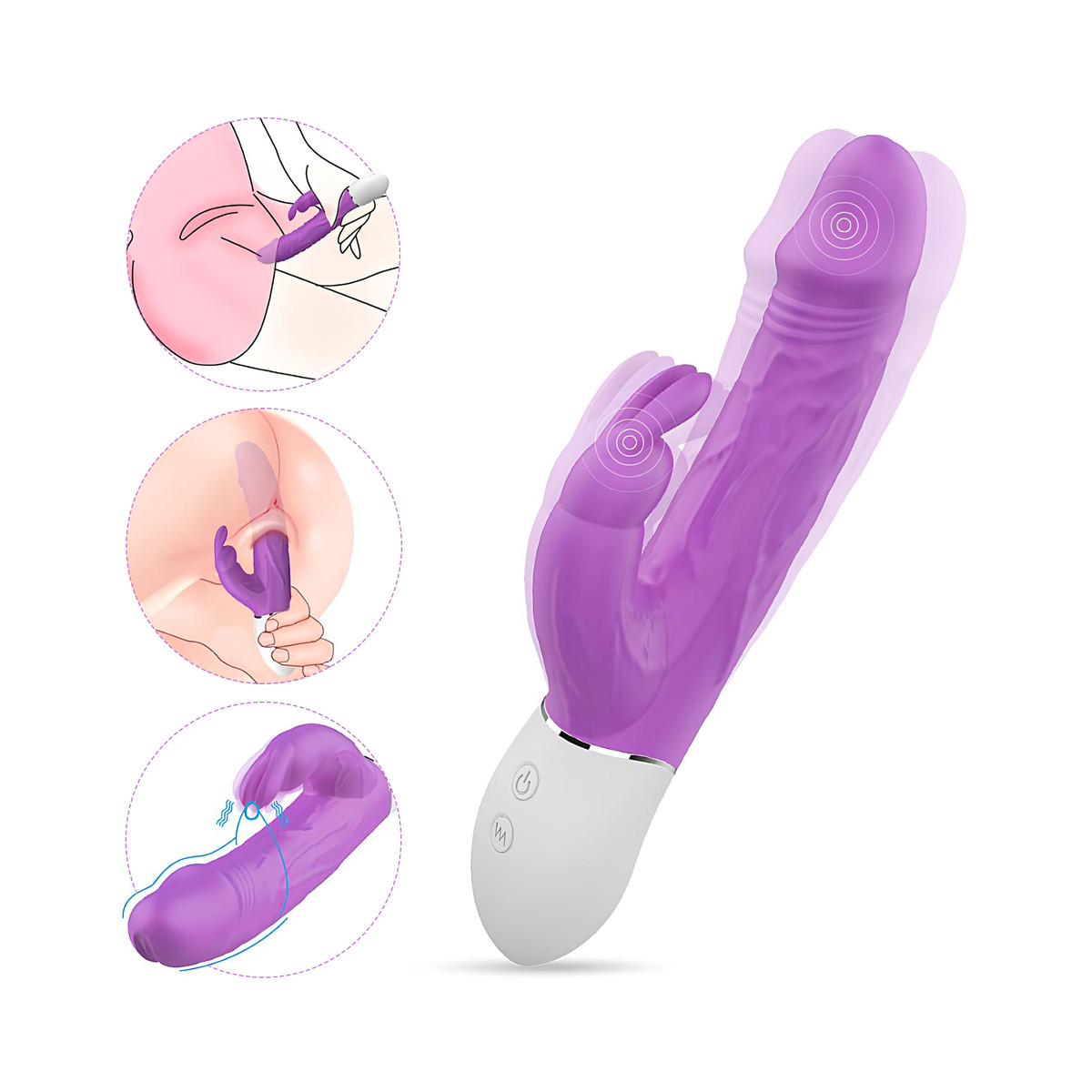 Vibrador Estimulador de Ponto G e Clítoris em Silicone e 9 Modos de Vibrações - S-Hande Radi | 11 x 3,3 cm | Disponível em 2 Cores - 5