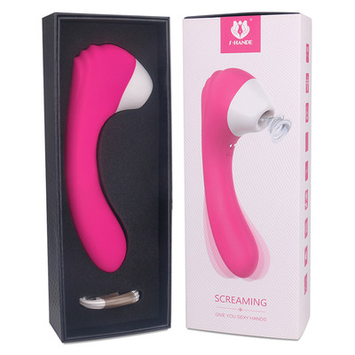 Foto 6 do produto Vibrador Estimulador de Clítoris e de Ponto G em Silicone com 9 Modos de Vibração e Pulsação - S-Hande Screaming - 18,3 x 3,5 cm | Disponível em 4 Cores