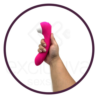 Vibrador Estimulador de Clítoris e de Ponto G em Silicone com 9 Modos de Vibração e Pulsação - S-Hande Screaming - 18,3 x 3,5 cm | Disponível em 4 Cores