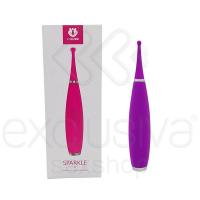 Foto 5 do produto Vibrador Estimulador de Áreas Erógenas para Mulheres e Homens feito em Silicone, com 9 Modos de Vibrações e Certificação IPX7 à Prova d' Água - S-Hande Sparkle | 18 x 0,5 cm | Disponível 2 Cores