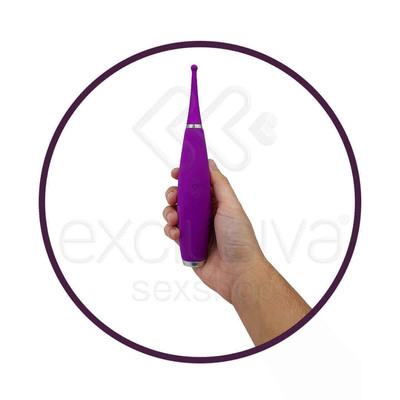 Foto 9 do produto Vibrador Estimulador de Áreas Erógenas para Mulheres e Homens feito em Silicone, com 9 Modos de Vibrações e Certificação IPX7 à Prova d' Água - S-Hande Sparkle | 18 x 0,5 cm | Disponível 2 Cores