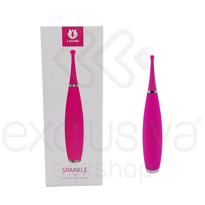 Foto 1 do produto Vibrador Estimulador de Áreas Erógenas para Mulheres e Homens feito em Silicone, com 9 Modos de Vibrações e Certificação IPX7 à Prova d' Água - S-Hande Sparkle | 18 x 0,5 cm | Disponível 2 Cores