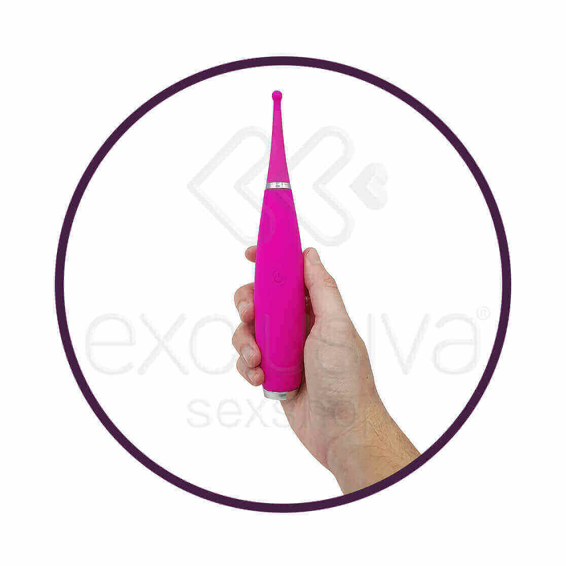 Vibrador Estimulador de Áreas Erógenas para Mulheres e Homens feito em Silicone, com 9 Modos de Vibrações e Certificação IPX7 à Prova d' Água - S-Hande Sparkle | 18 x 0,5 cm | Disponível 2 Cores - 4