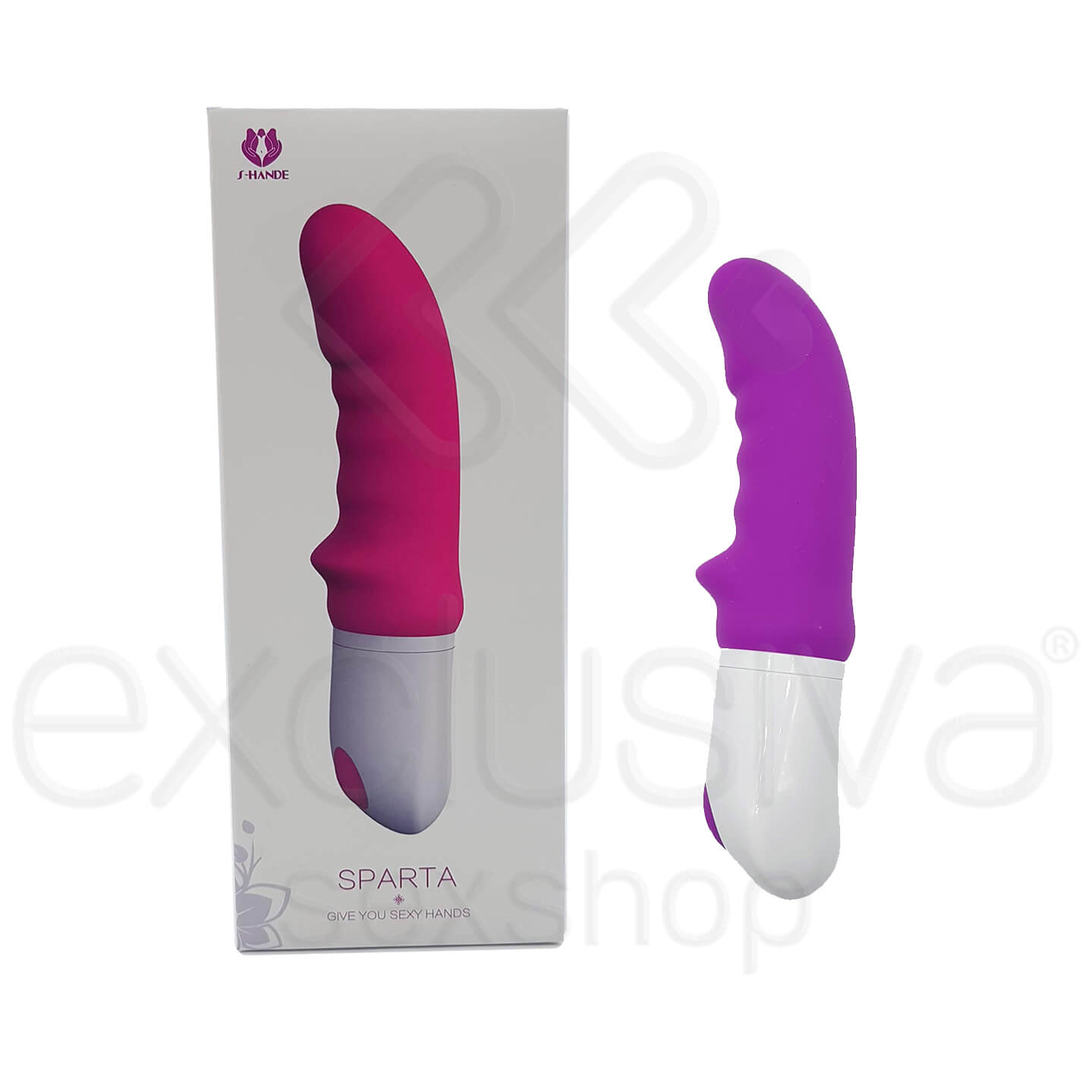 Vibrador Ponto G em Silicone Flexível com Estimulador de Clítoris e 9 Modos de Vibração - S-Hande Sparta | 18,5 x 3,2 cm | Disponível em 2 Cores - 2