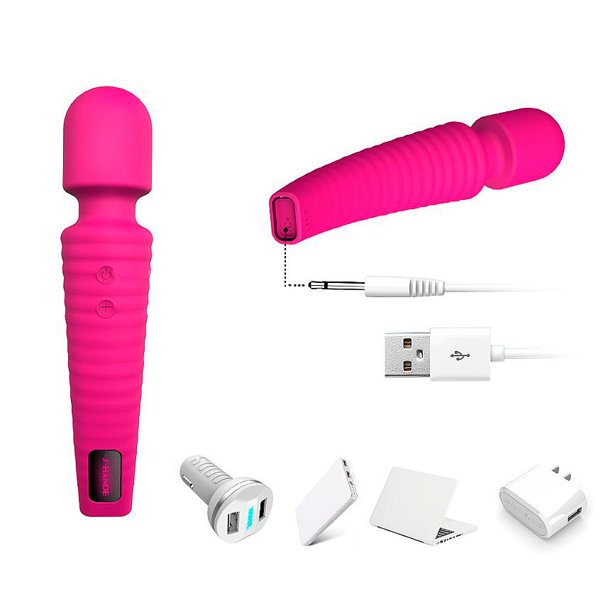 Vibrador Massageador Recarregável com 7 Modos de Vibração e 4 Intensidades - S-Hande Star | 20 x 4 cm | Disponível em 2 Cores - 5