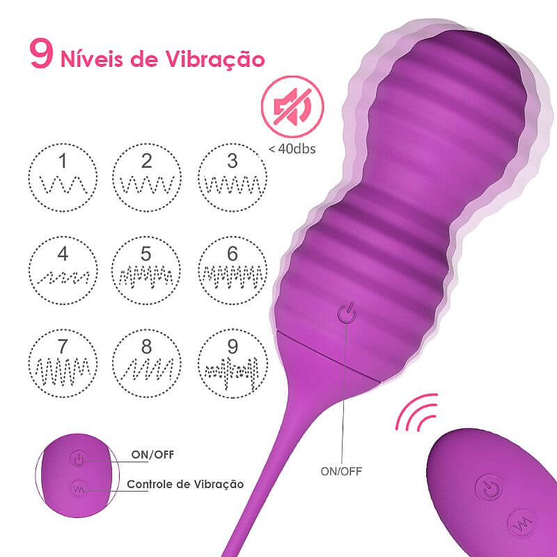 Kit para Pompoarismo Recarregável com Peso, 9 Modos de Vibração e Controle sem Fio - S-Hande Sweetheart | Disponível em 2 Cores - 5