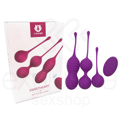 Foto 3 do produto Kit para Pompoarismo Recarregável com Peso, 9 Modos de Vibração e Controle sem Fio - S-Hande Sweetheart | Disponível em 2 Cores