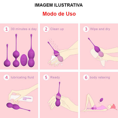 Foto 7 do produto Kit para Pompoarismo Recarregável com Peso, 9 Modos de Vibração e Controle sem Fio - S-Hande Sweetheart | Disponível em 2 Cores
