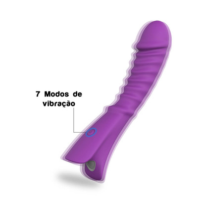 Foto 4 do produto Vibrador Estimulador de Ponto G Recarregável Ondulado com 7 Modos de Vibração - S-Hande Topi - 20 x 3,5 cm | Disponível em 2 Cores