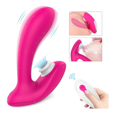 Foto 1 do produto Vibrador de Clítoris e Ponto G Recarregável com 9 Modos de Vibração, 9 Intensidades de Pulsação e Controle Remoto Sem Fio- S-Hande Tricker-RCT | Disponível em 2 Cores