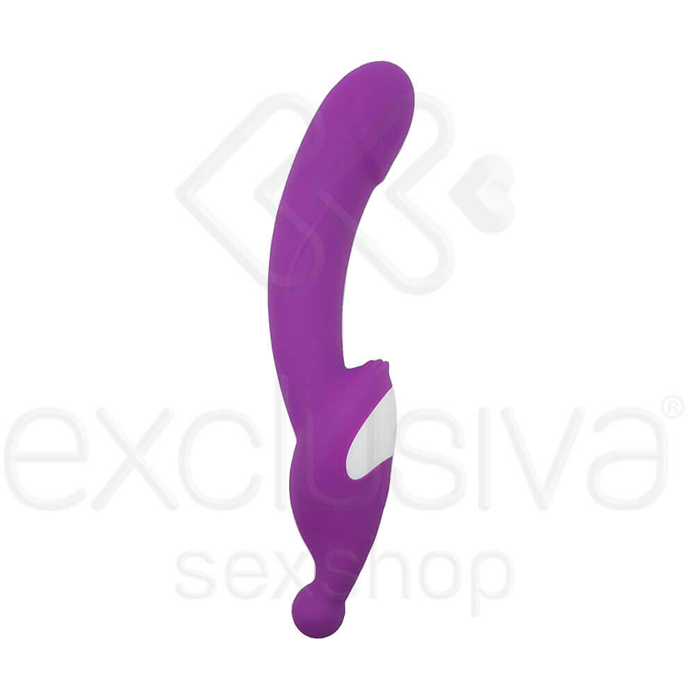 Vibrador Estimulador de Ponto G e Clítoris em Silicone, Flexível, Recarregável com 9 Modos de Vibração - S-Hande Vine - 21,5 x 3,4 cm | Cor: Roxo - 2