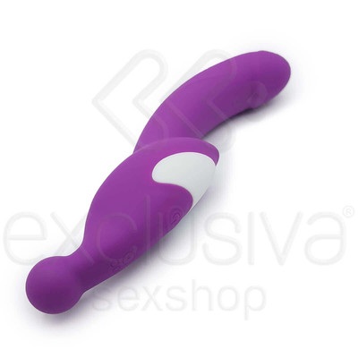 Foto 3 do produto Vibrador Estimulador de Ponto G e Clítoris em Silicone, Flexível, Recarregável com 9 Modos de Vibração - S-Hande Vine - 21,5 x 3,4 cm | Cor: Roxo