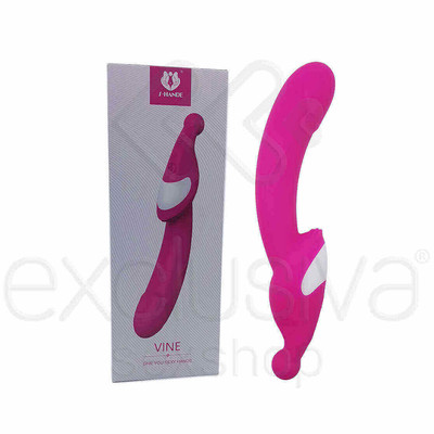 Foto 1 do produto Vibrador Estimulador de Ponto G e Clítoris em Silicone, Flexível, Recarregável com 9 Modos de Vibração - S-Hande Vine - 21,5 x 3,4 cm | Cor: Pink