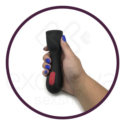 S-Hande Wavinglight - Estimulador Peniano em Silicone Aveludado com 9 Modos de Vibração - 14,4 x 3,7 cm