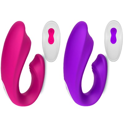 Vibrador para Casal Recarregável em Silicone, 9 Modos de Vibrações e Controle Remoto Sem Fio - S-Hande Wejoy-RCT | Disponível em 2 Cores