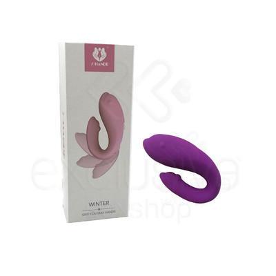 Foto 2 do produto Vibrador Para Casal em Silicone com 9 Modos de Vibração, Resistente à água e Recarregável - S-Hande Winter | Disponível em 2 Cores