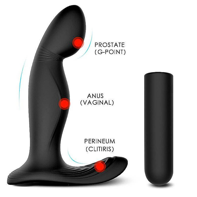 Estimulador de Próstata e Períneo em Silicone com 9 Modos de Vibração, Resistente à Água e Recarregável - S-Hande Zeus Prostate Massager | 12,5 x 2,7 cm - 5